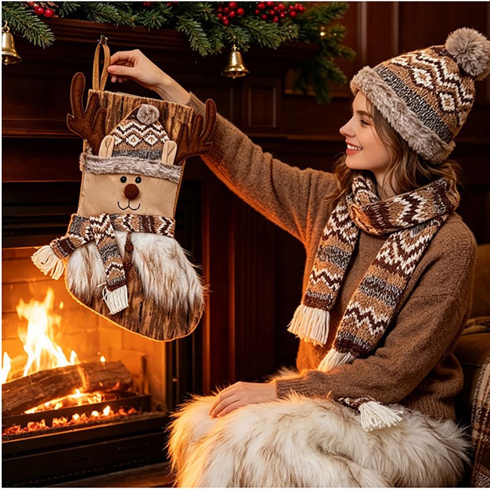 Christmas Stocking Hanging - Świąteczne skarpety z motywami z kreskówek,