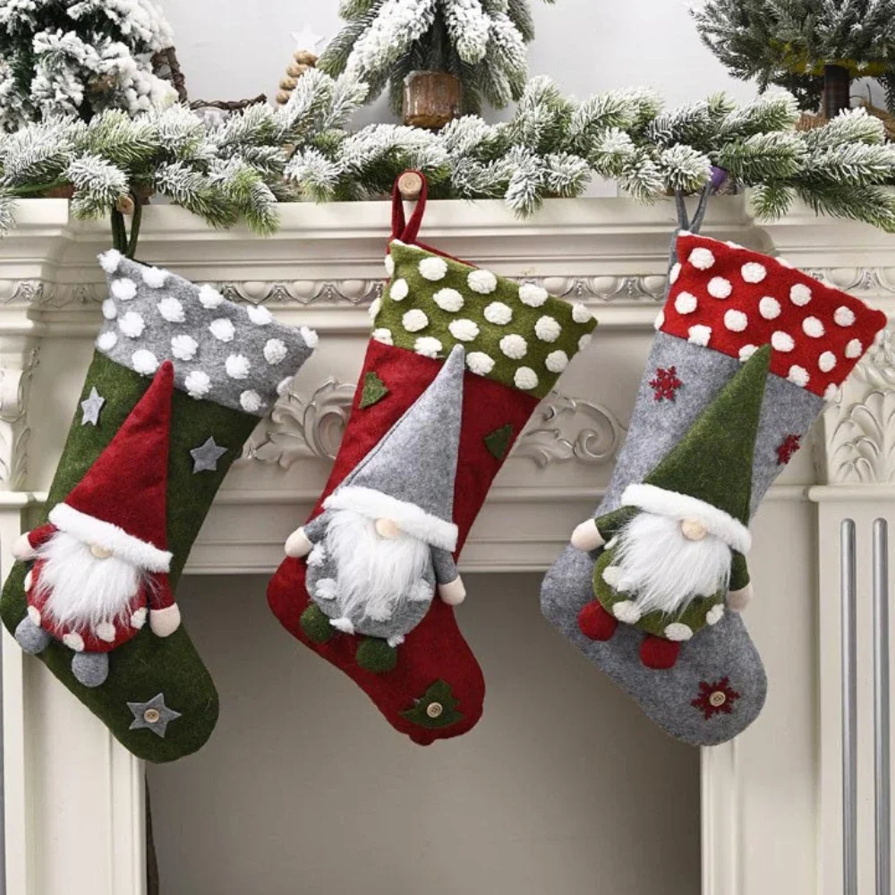 Christmas Stocking Hanging - Świąteczna skarpeta na prezenty, woreczek na