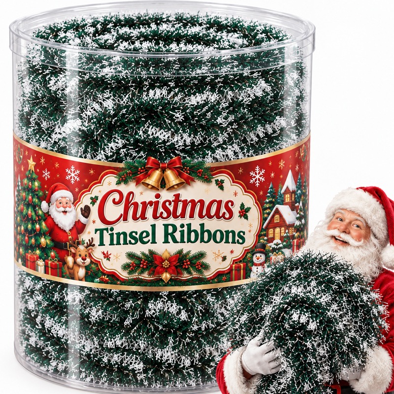 Świąteczne wstążki z lampek, z – Tinsel Garland Decoration recenzja i cena